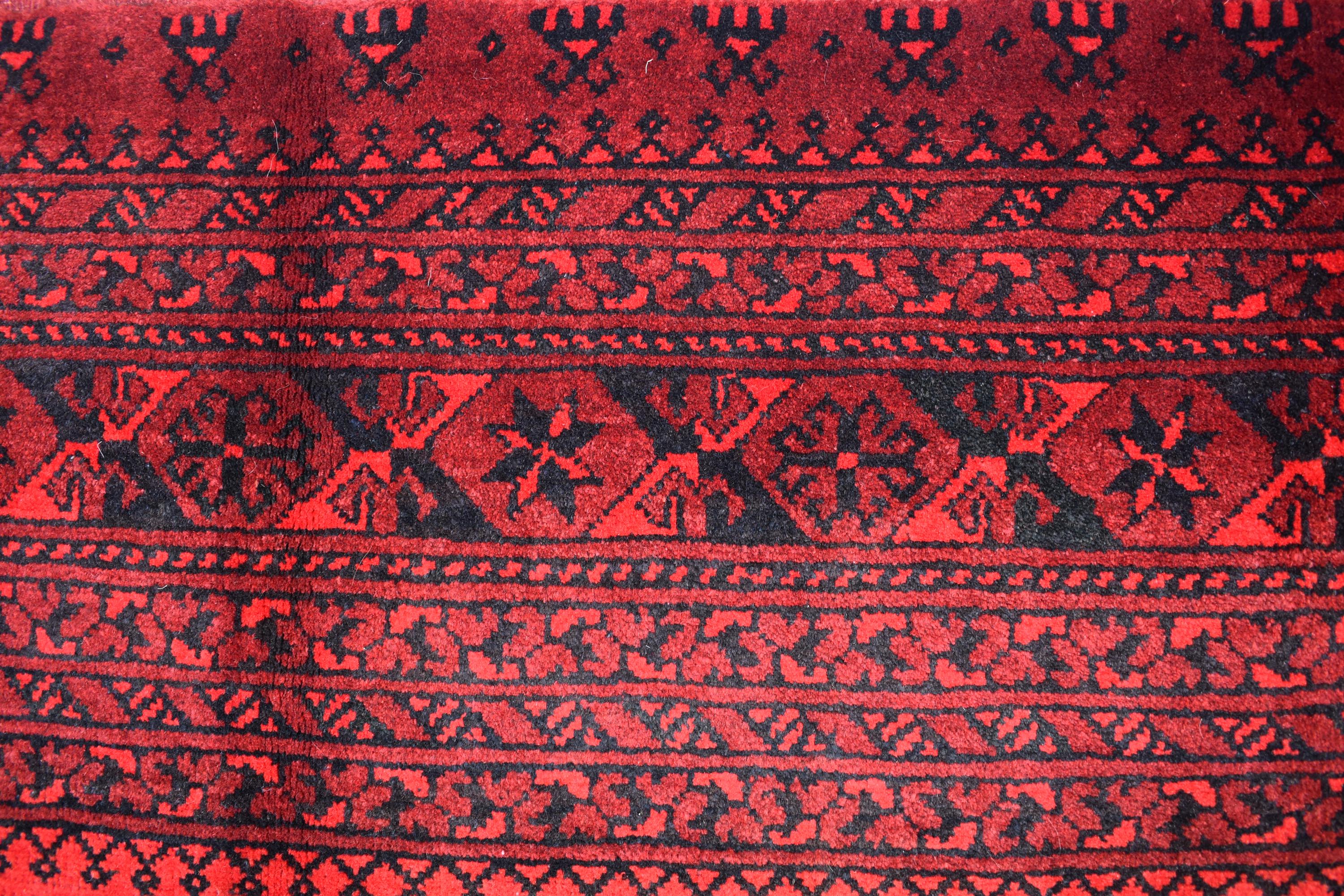 Antique Afghan Rug - 9.5 x 6.5 ft - Handwoven Vintage Rug - Traditional Afghan Carpet - Wool Rug - Authentic Oriental Rug - Collectible Rug
