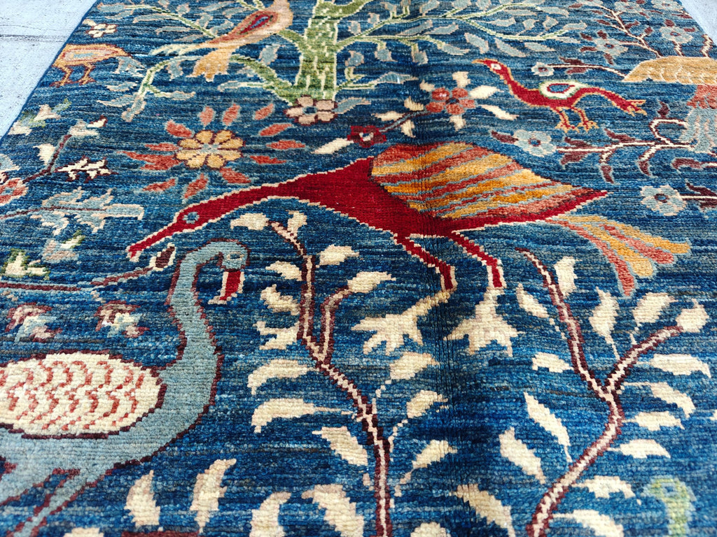 9.6 x 2.6 ft Runner Handmade Afghan Chobi - High Quality Wool Rug, Hallway Carpet, Entryway Rug, Farmhouse Rug, Living Room Rug