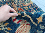 9.6 x 2.6 ft Runner Handmade Afghan Chobi - High Quality Wool Rug, Hallway Carpet, Entryway Rug, Farmhouse Rug, Living Room Rug
