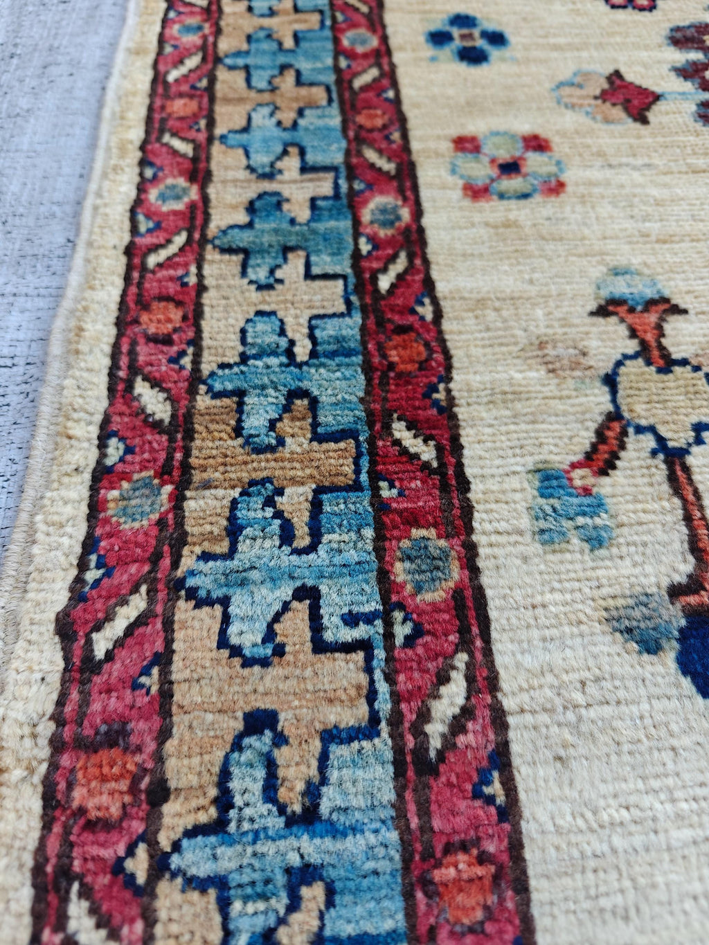 Tribal Chobi Runner 11.6x2.6 ft - Handmade Afghan Wool Rug | Rustic Hallway Carpet | Long Narrow Area Rug, Entryway Rug, Boho Home Decor