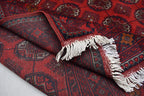 6x9 Vintage Handmade Ahal Gull Red Rug Afghan Wool Tribal Carpet, Rug for Living Room, Bedroom Rug, Red Shape Soft Fine Quality Rug 6.5x9.5