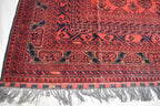 9.6 x 6.6 ft Handmade Ahal Gull Red Rug -Afghan Wool Tribal Carpet, Antique Red Afghan Collectible Rug, Living Room, Bedroom Rug