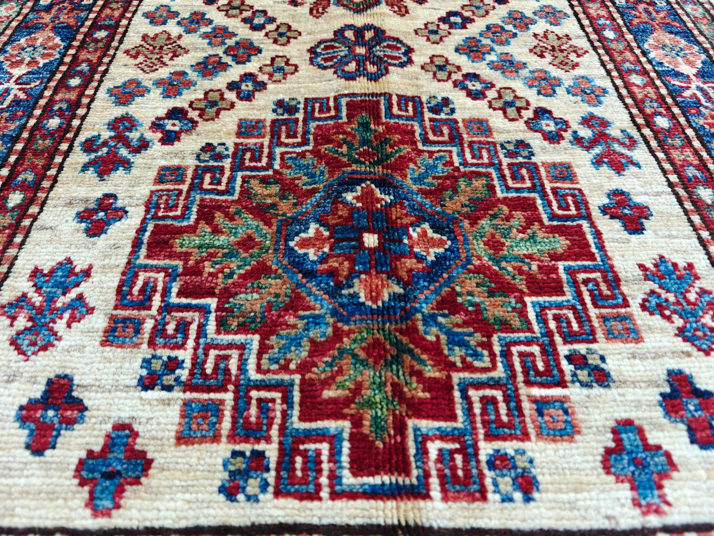 8x2 Hallway Runner- Handmade Chobi Wool Rug, Rustic Hallway Runner, Bohemian Home Decor, Entryway Runner, Narrow Rug, Stair Rug