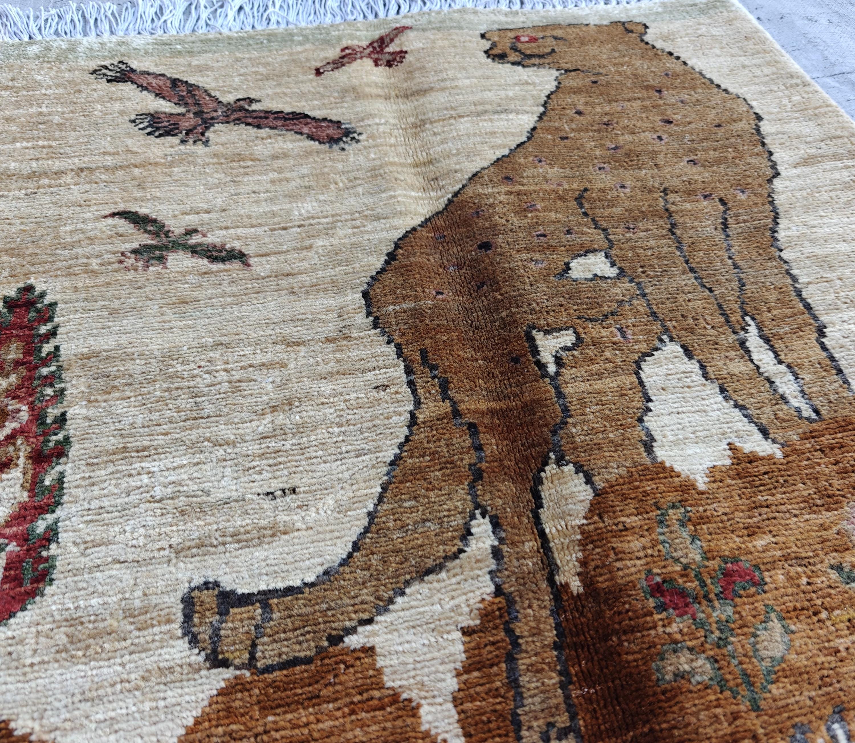 2.9x2.1 ft Handmade Chobi Rug- Vintage Wool Entryway Mat, Bohemian Small Area Carpet, Wall Hanging Rug, Hallway Short Rug
