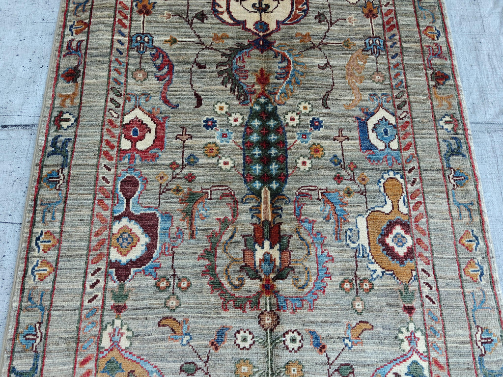 Handmade 9.8x2.7 ft Chobi Runner - Afghan Wool Rug, Tribal Hallway Carpet, Elegant Vintage Decor, Entryway Rug, Long Narrow Rug