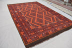 9x13 Authentic Vintage Kilim Rug Handwoven Afghan Wool Carpet for Living Room, Bedroom, or Dining Area, Farmhouse Rug