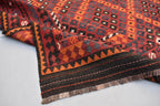 9x13 Authentic Vintage Kilim Rug Handwoven Afghan Wool Carpet for Living Room, Bedroom, or Dining Area, Farmhouse Rug