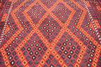 9x13 Authentic Vintage Kilim Rug Handwoven Afghan Wool Carpet for Living Room, Bedroom, or Dining Area, Farmhouse Rug