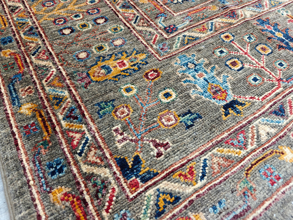 Chobi Rug 8.9x6 ft – Handwoven Persian Carpet with Natural Color Palette and Timeless Elegance, Rugs for Living Room, Bedroom Rug 9x6