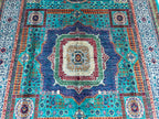 6x8 Mamluk Rug–Handwoven Persian Carpet with Intricate Design and Rich Color Palette, Rugs For Living Room, Bedroom Rug 8.2x5.9 ft