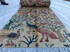 2x14 Runner Chobi Peacocks Pattern Runner- Handwoven Persian Carpet with Elegant Design and Rich Colors, Hallway Runner, 2.3x13.9 ft