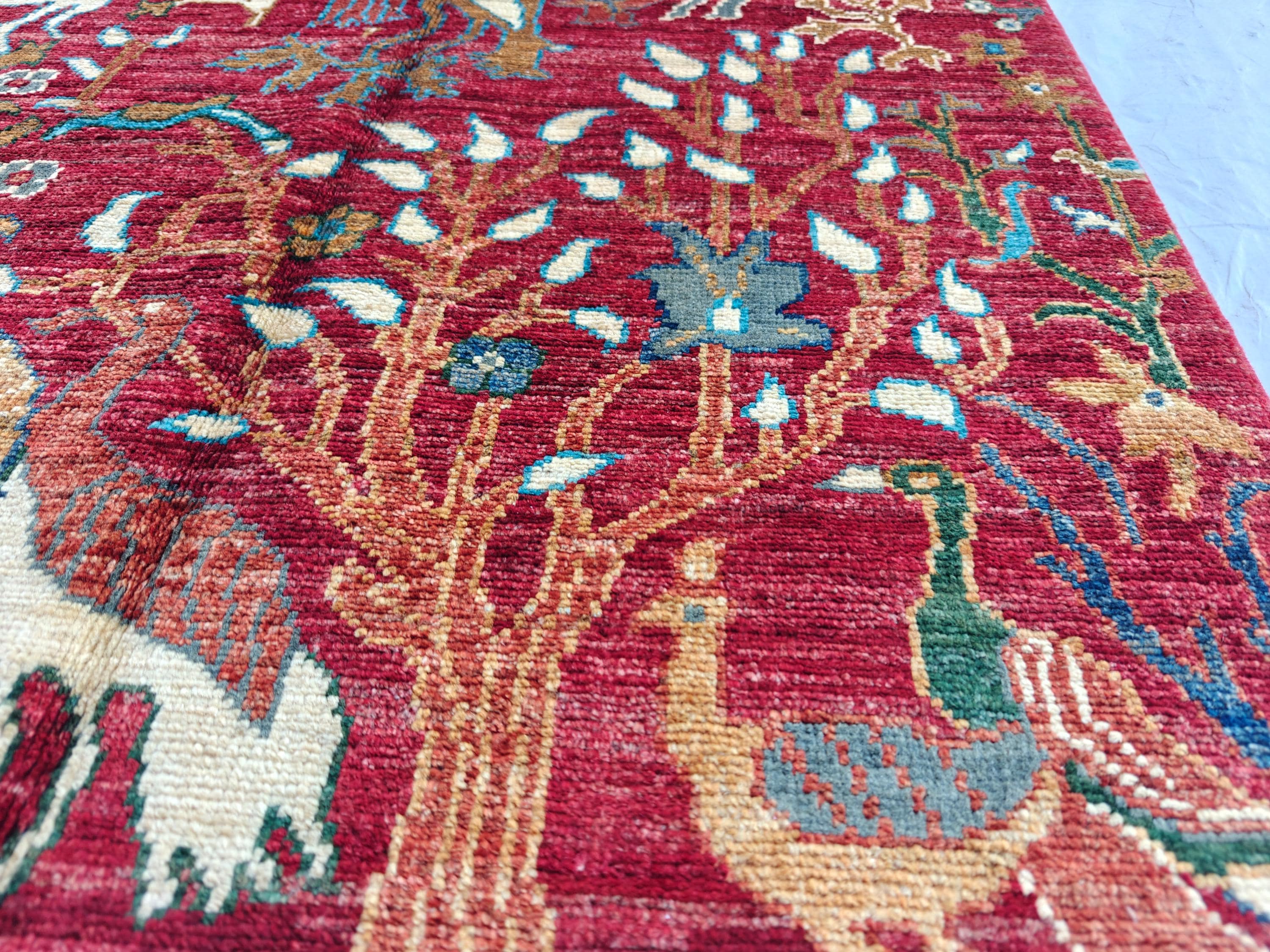 2x4 Rug Handwoven Persian Carpet with Traditional Design and Earthy Color Palette, Wall Hanging Rug, Entryway Rug, Bedroom Rug