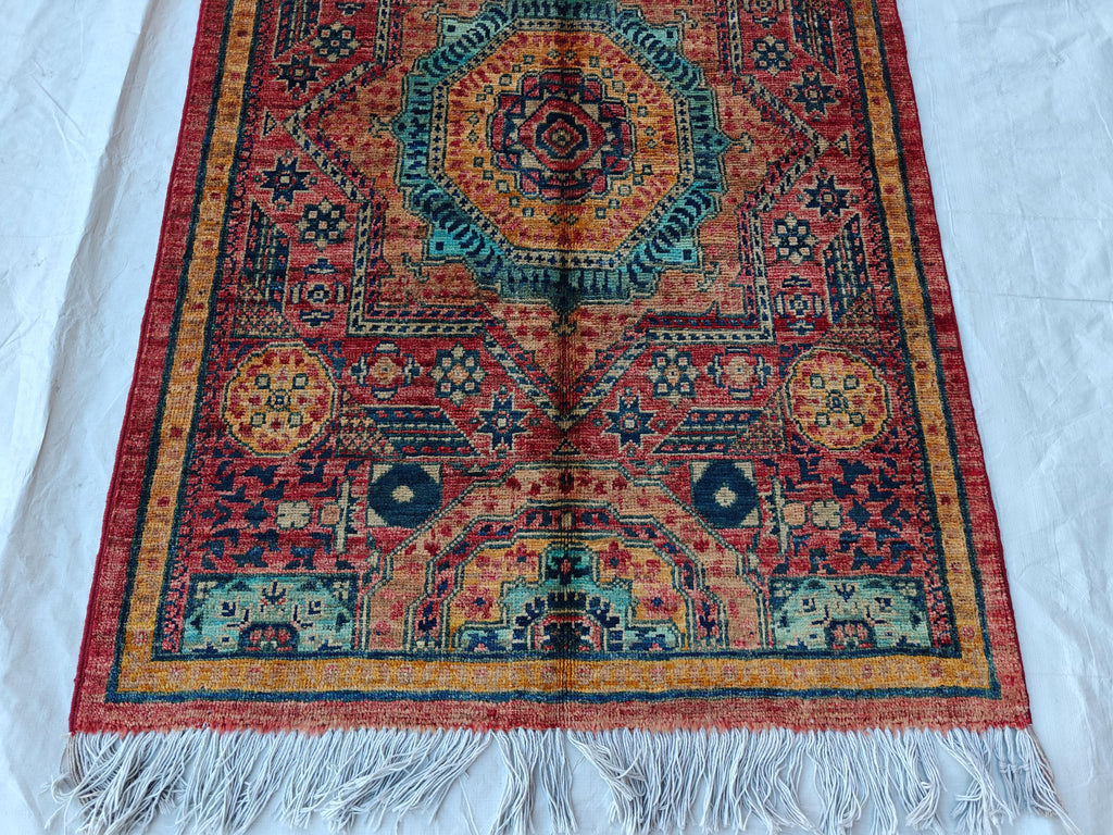 3x10 Authentic Mamluk Runner: Handwoven Artistry & Timeless Elegance 2.7 x 9.9 ft, Hallway Runner, Entryway Brown Rug, Narrow Rug