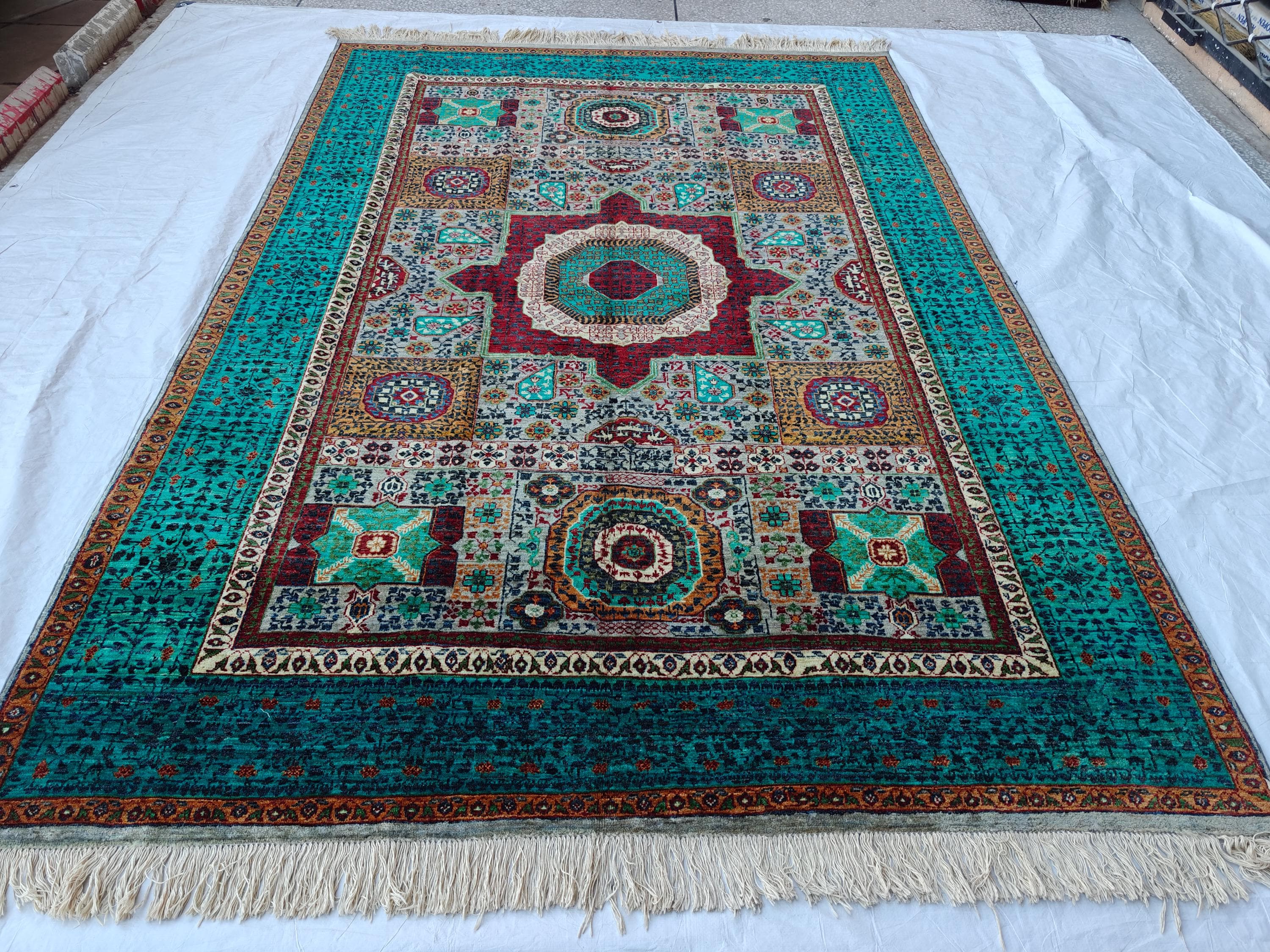 10x7 Stunning Mamluk Rug Traditional Handwoven Craftsmanship & Timeless Elegance, Rugs for Living Room, Bedroom Rug, Office Rug 9.8 x 6.8 ft