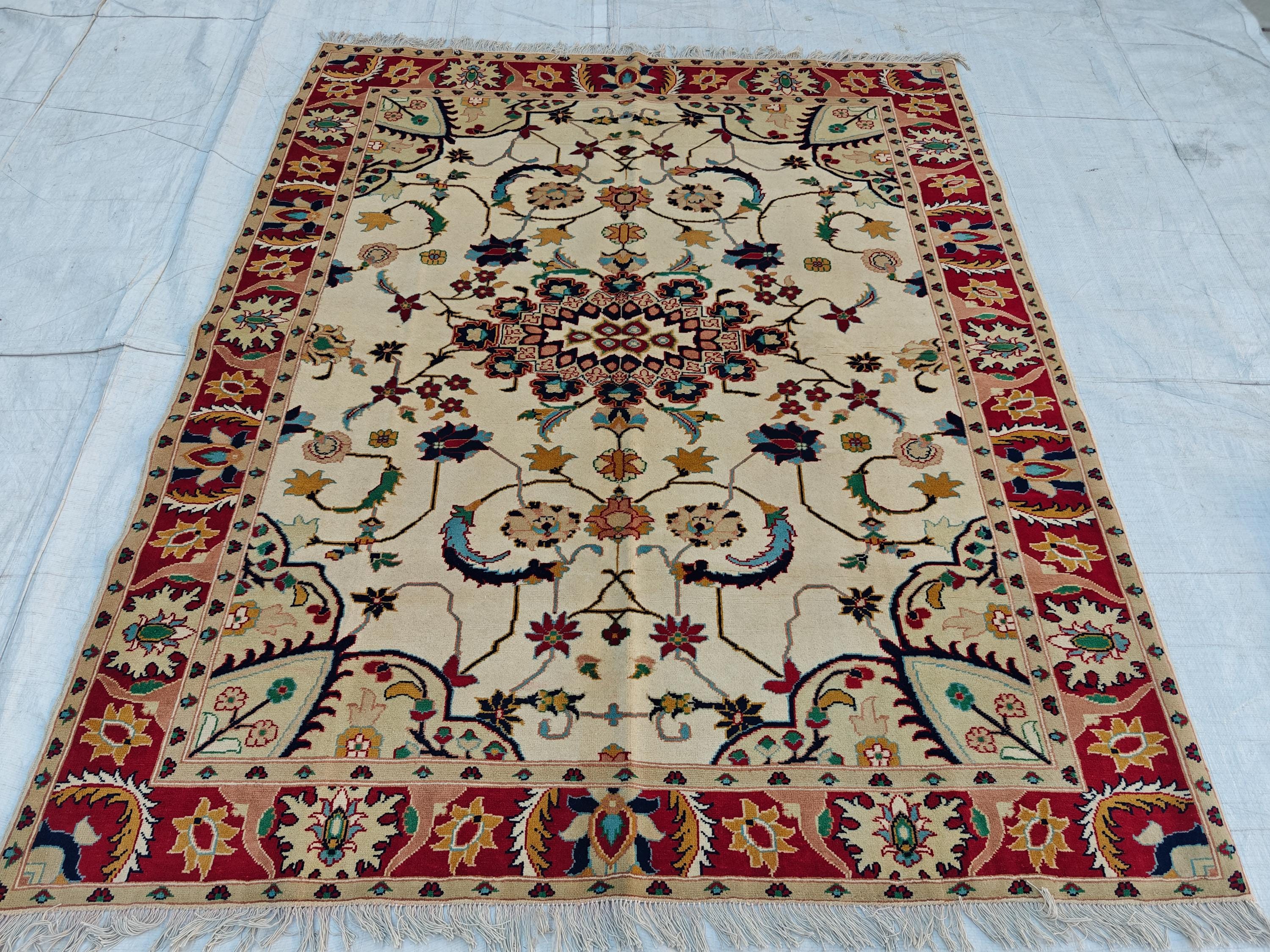6.6x5.6 ft Handwoven Chobi Rug Afghan Wool Area Rug for Living Room | Traditional Oriental Carpet on Etsy, Office Rug, Living Room Rug