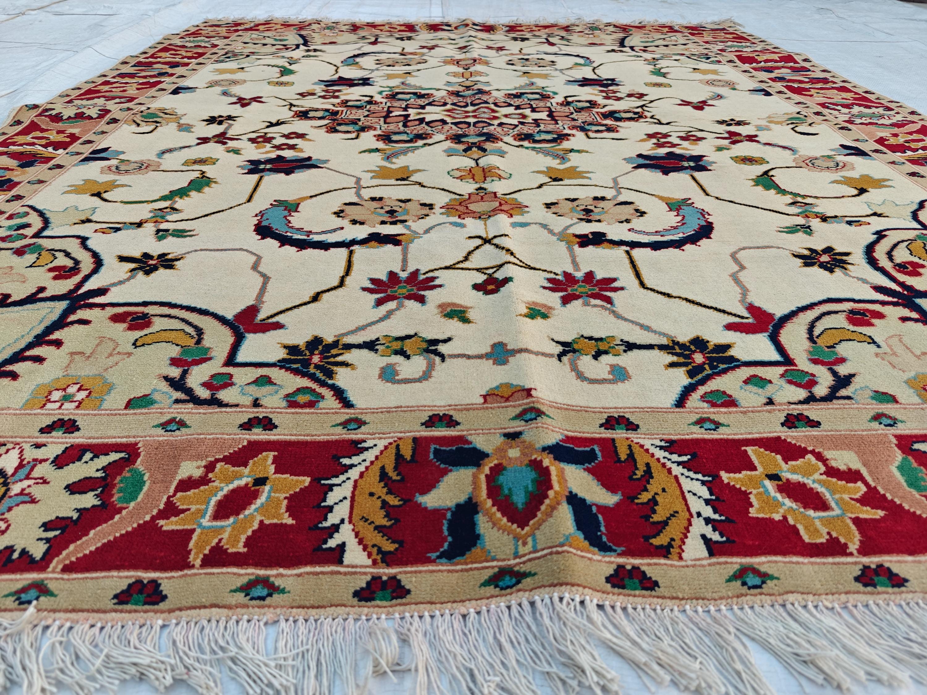 6.6x5.6 ft Handwoven Chobi Rug Afghan Wool Area Rug for Living Room | Traditional Oriental Carpet on Etsy, Office Rug, Living Room Rug