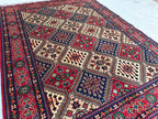 Handwoven Yousafi Rug -6.6x4.9 ft | Afghan Tribal Wool Area Rug Traditional Oriental Carpet for Living Room Unique Etsy Rug, Farm House Rug