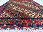 Handwoven Yousafi Rug -6.6x4.9 ft | Afghan Tribal Wool Area Rug Traditional Oriental Carpet for Living Room Unique Etsy Rug, Farm House Rug