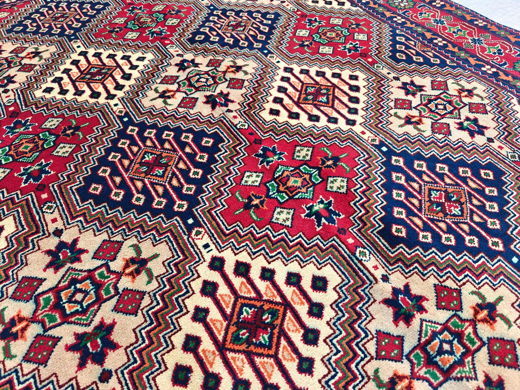 Handwoven Yousafi Rug -6.6x4.9 ft | Afghan Tribal Wool Area Rug Traditional Oriental Carpet for Living Room Unique Etsy Rug, Farm House Rug