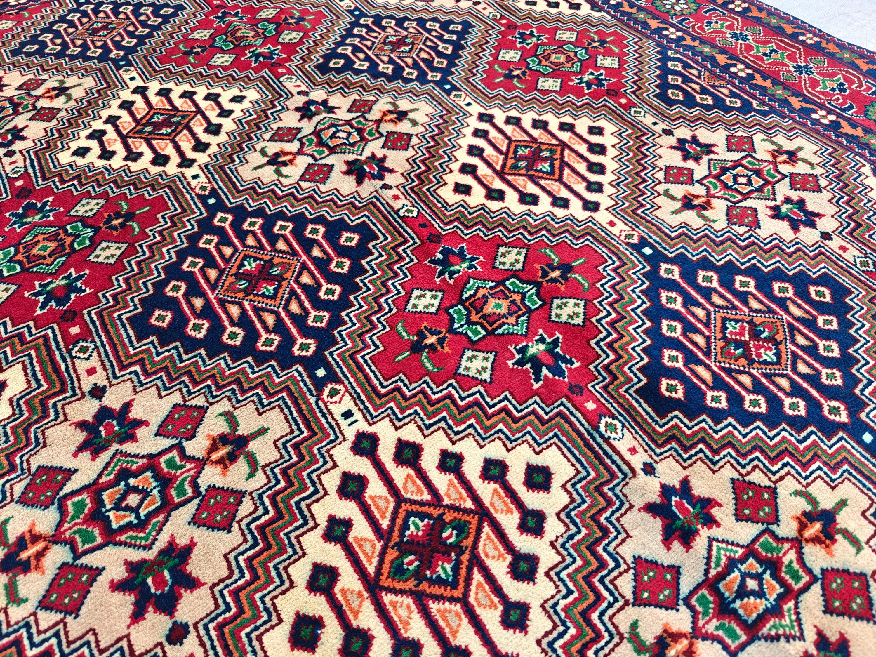 Handwoven Yousafi Rug -6.6x4.9 ft | Afghan Tribal Wool Area Rug Traditional Oriental Carpet for Living Room Unique Etsy Rug, Farm House Rug