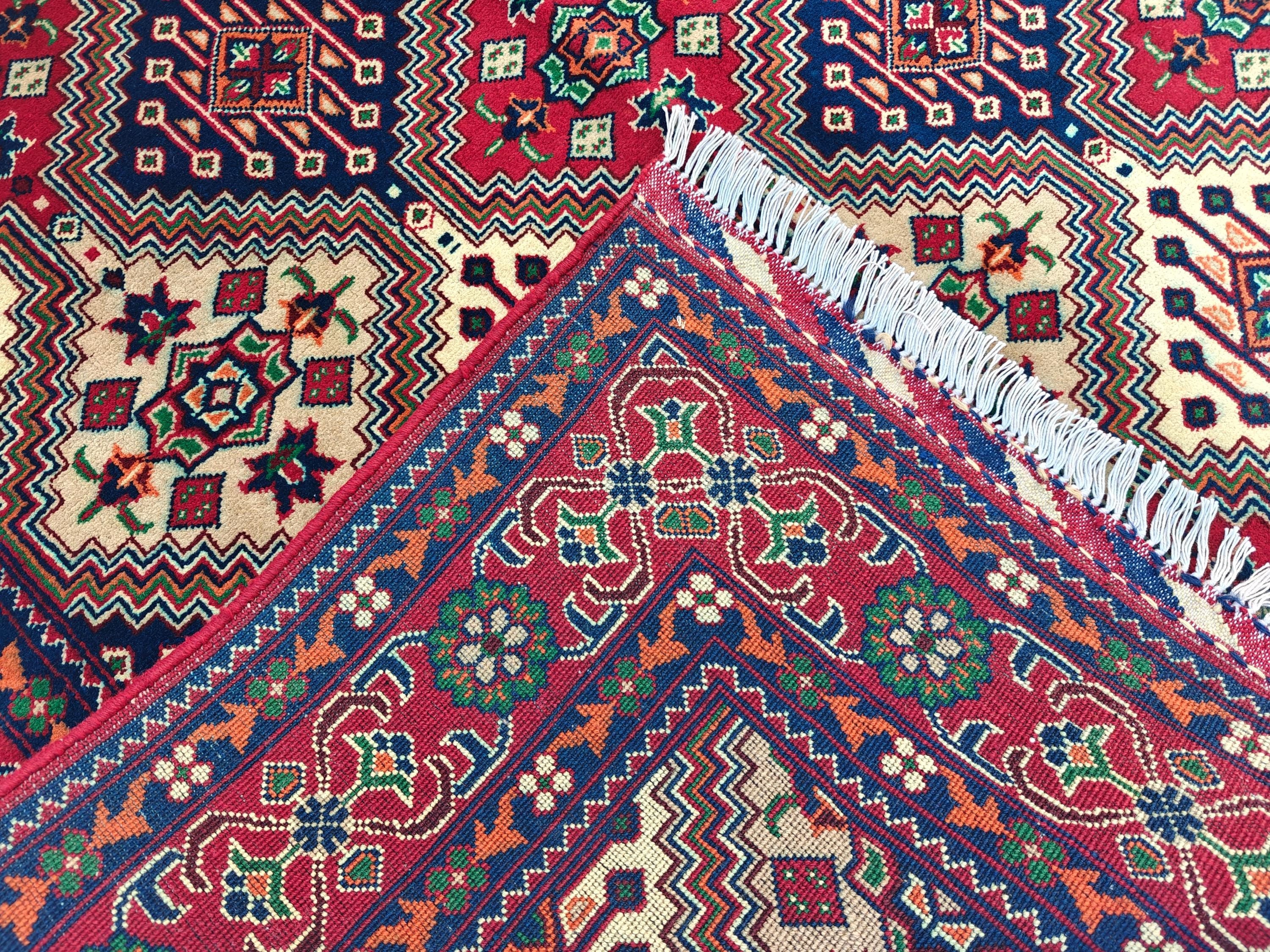 Handwoven Yousafi Rug -6.6x4.9 ft | Afghan Tribal Wool Area Rug Traditional Oriental Carpet for Living Room Unique Etsy Rug, Farm House Rug