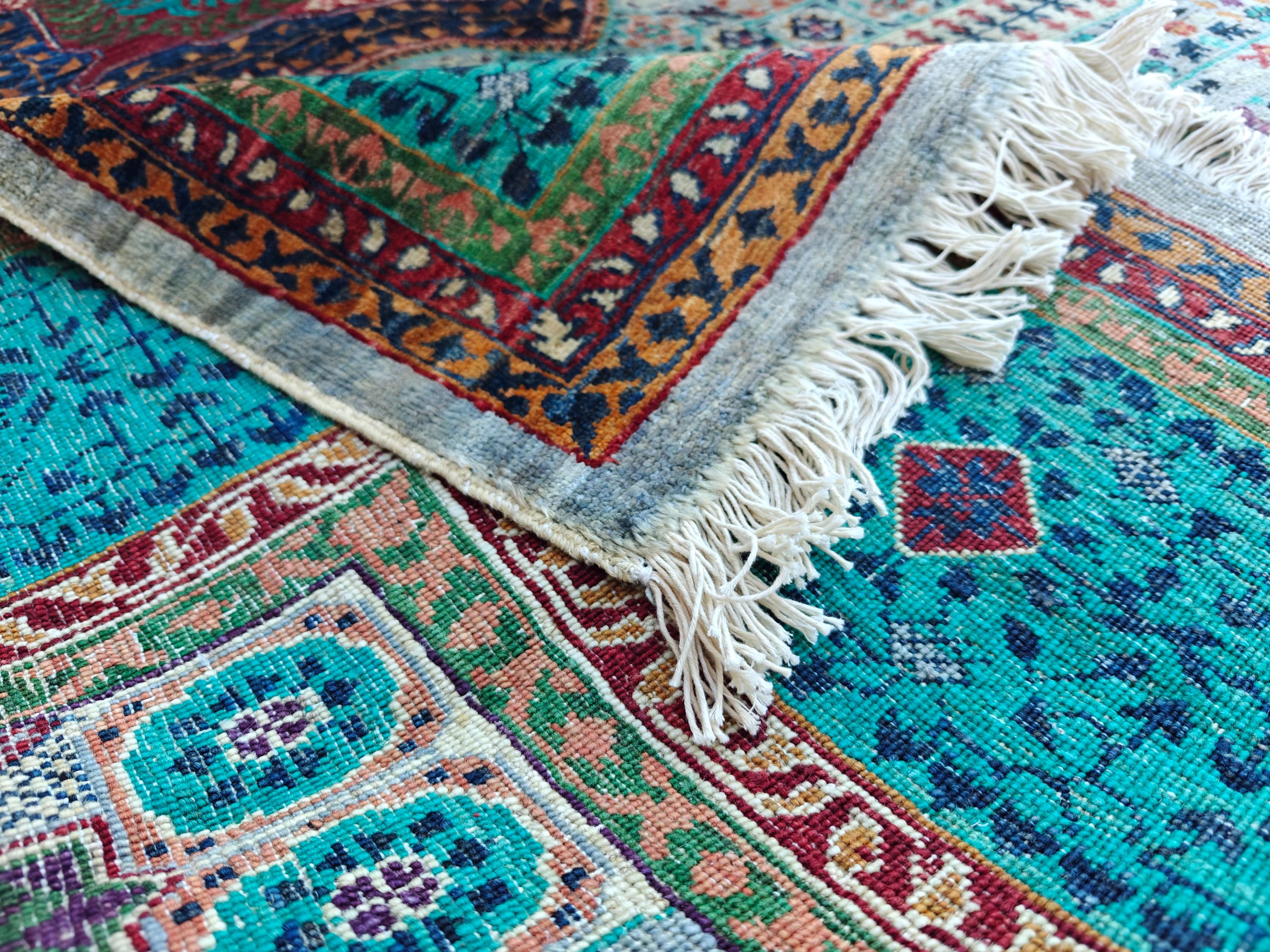Stunning Mamluk Rug 8.8 x 5.8 ft: Handwoven Masterpiece with Traditional Elegance & Timeless Design, Rugs For Living Room, Bedroom Rug