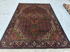 Antique Tabriz Rug 6.6x4.9 ft Persian Handwoven Wool Carpet Vintage Oriental Rug for Living Room Unique Etsy Find, Entryway, living Room Rug