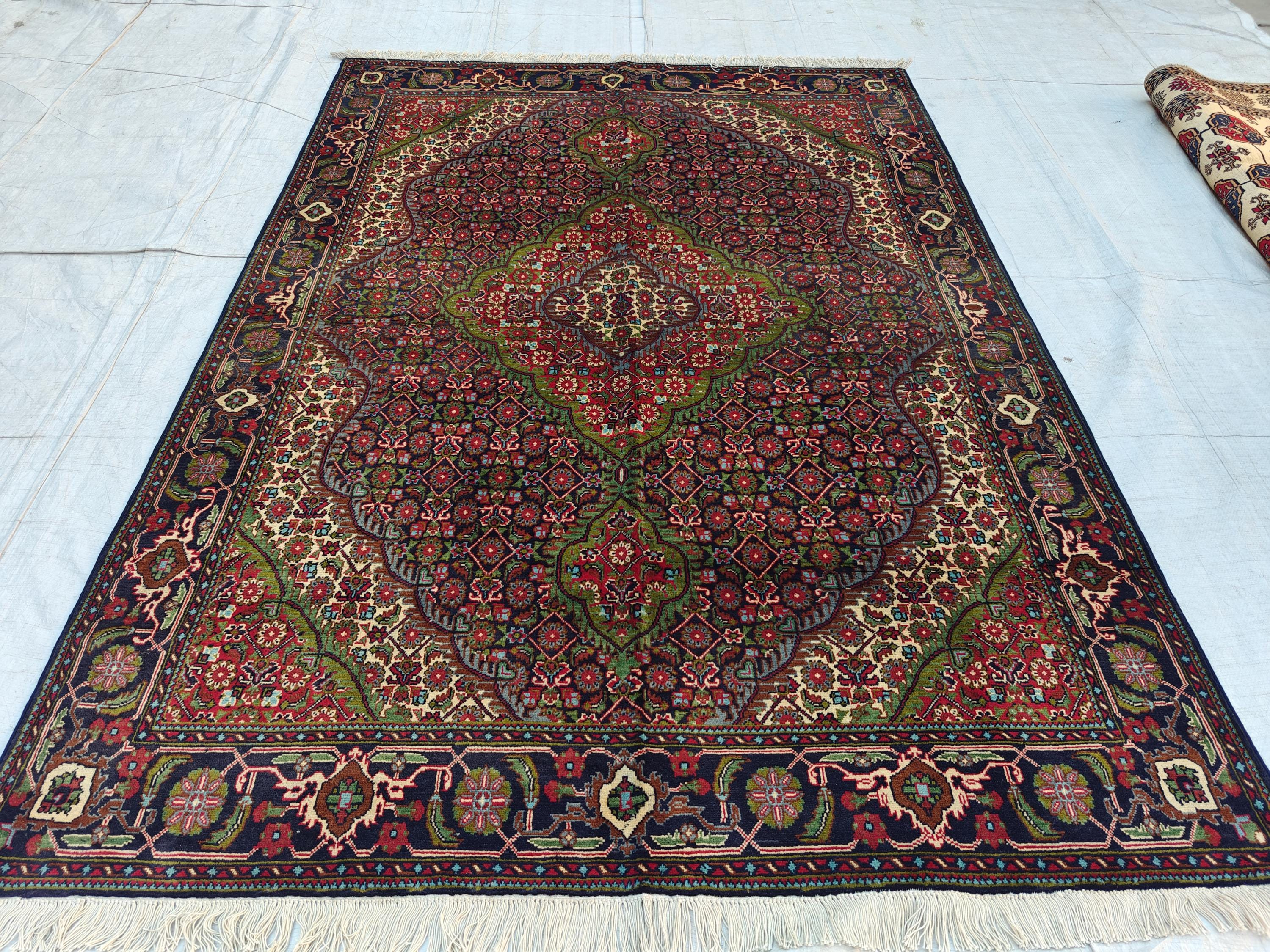 Antique Tabriz Rug 6.6x4.9 ft Persian Handwoven Wool Carpet Vintage Oriental Rug for Living Room Unique Etsy Find, Entryway, living Room Rug