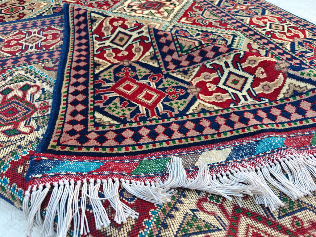 5x7 Handwoven Yousafi Rug Afghan Tribal Wool Area Rug| Traditional Oriental Carpet for Living Room, Dinning Room Rug, Bedroom Rug 7.1x5.1 ft