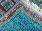5x8 Turquoise, Grey Rug–Handwoven Antique Carpet with Intricate Patterns, Rug For Living Room, Bedroom Rug, Dining Room Rug, Medium size Rug