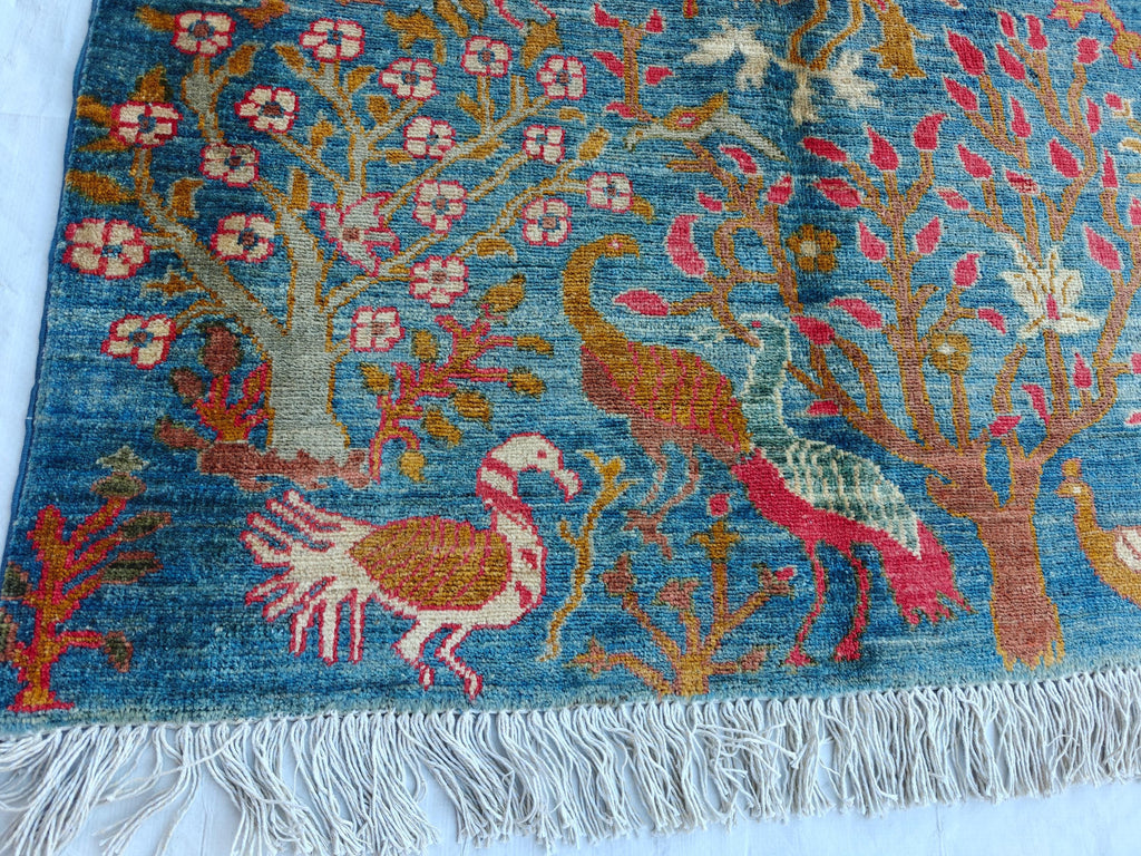 5x3 Pictorial Rug Handcrafted Artistic Area Rug for Unique Home Décor, Wall Hanging Rug, Entryway Rug 4.8x3.2 ft, small size rug,