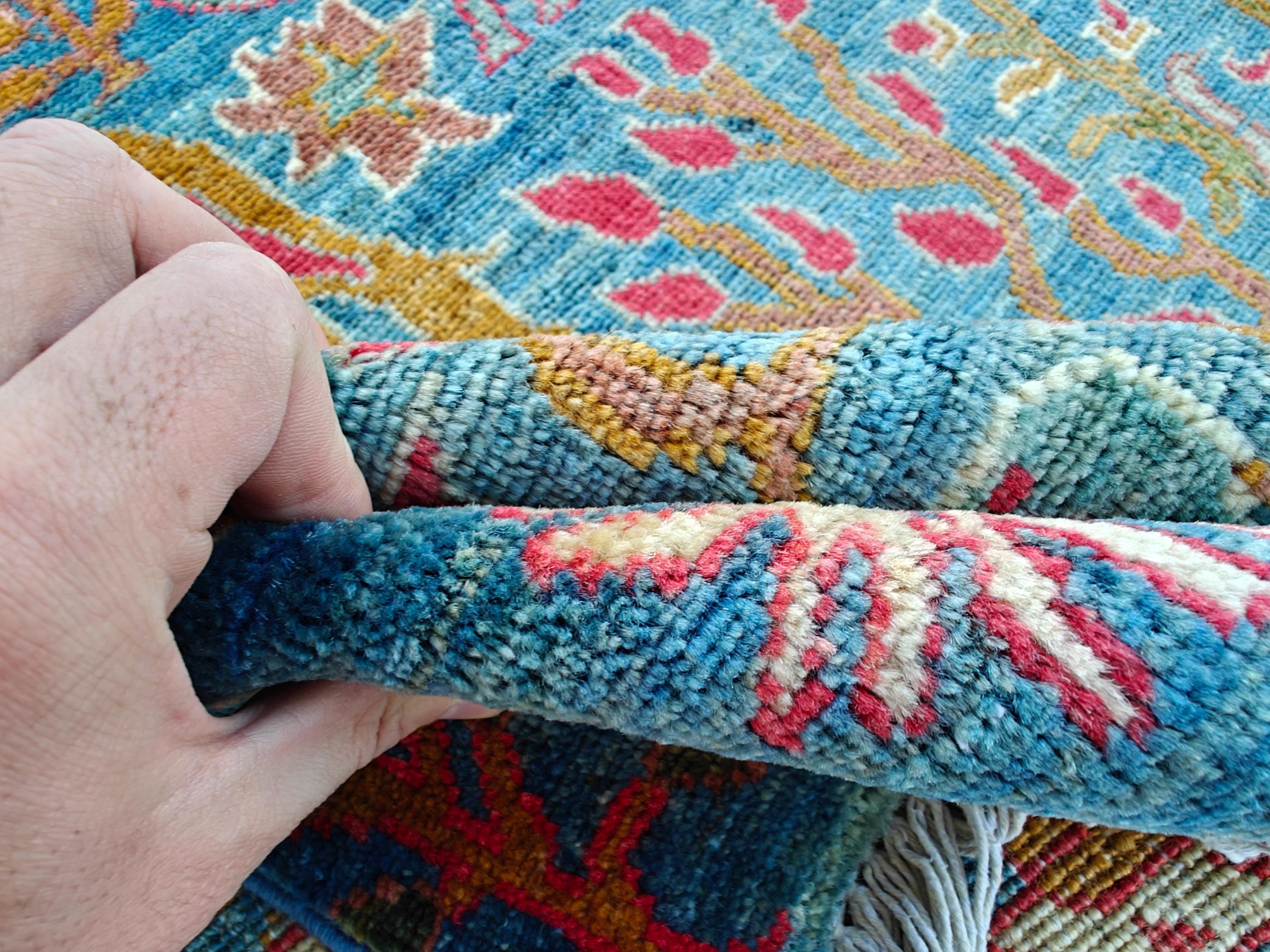 Handcrafted Wool Pictorial Rug: Afghan Artistic Rug (4.8x3.2 ft)