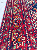 Handmade Afghan Yousafi Rug 6.8x5 ft - Tribal Wool Carpet, Vintage Boho Area Rug, Ethnic Home Décor, Living room Rug, Bedroom Rug