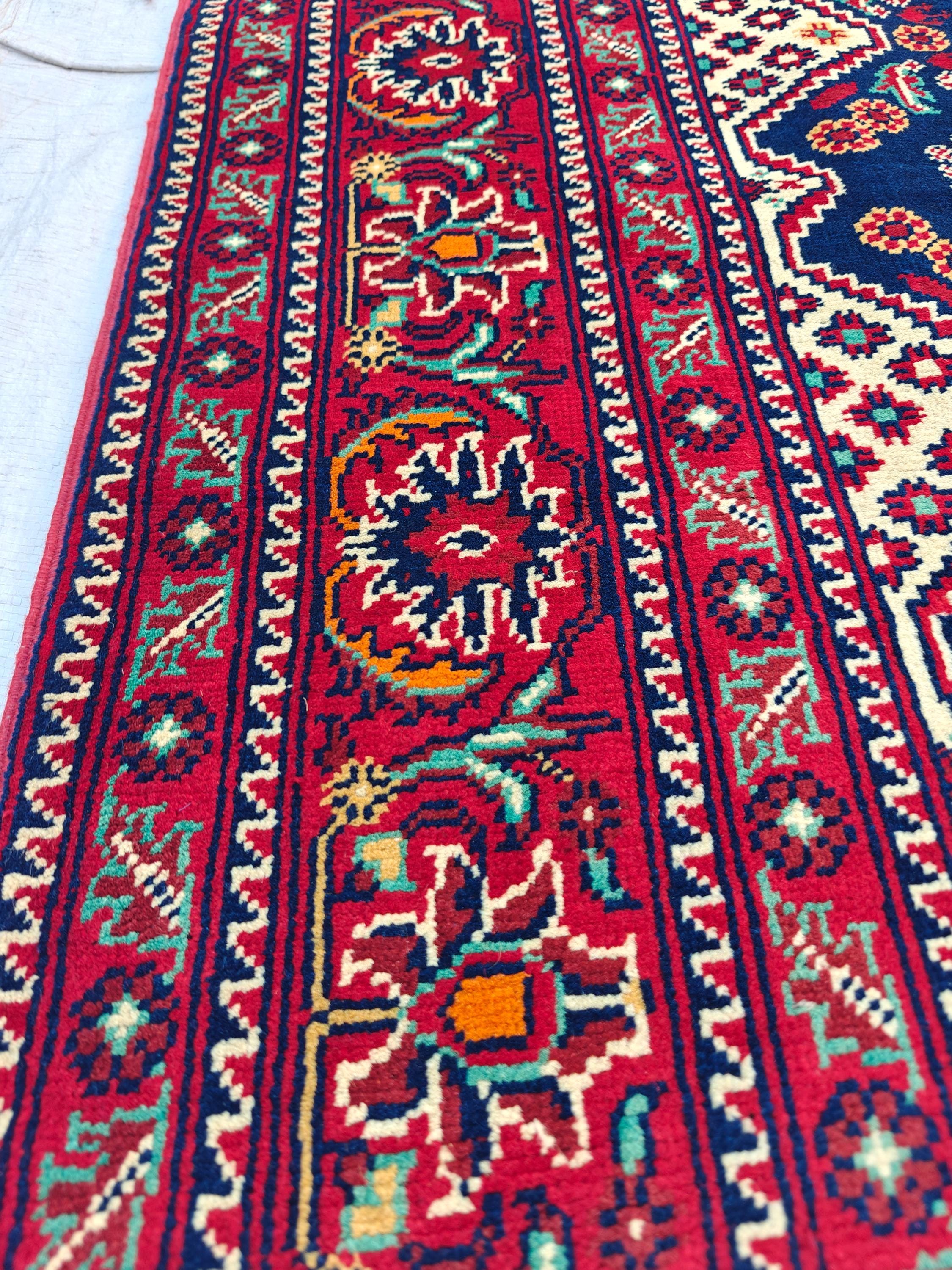 Handmade Afghan Yousafi Rug 6.8x5 ft - Tribal Wool Carpet, Vintage Boho Area Rug, Ethnic Home Décor, Living room Rug, Bedroom Rug