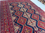 Handmade Afghan Yousafi Rug 6.8x5 ft - Tribal Wool Carpet, Vintage Boho Area Rug, Ethnic Home Décor, Living room Rug, Bedroom Rug