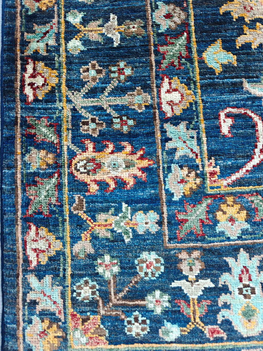 8x5 Dark Blue Chobi Rug Elegant Traditional Design for Home Décor, Rug For Living Room, Bedroom Rug, Kitchen Rug 7.9x5.5ft, Medium Rug