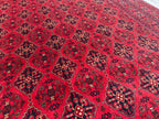10x14 Ft Khal Mohammadi Bukhara Antique Rug Handwoven Traditional Persian Design, Rug For Living Room, Bedroom Rug 13.9x9.10, Large Rug