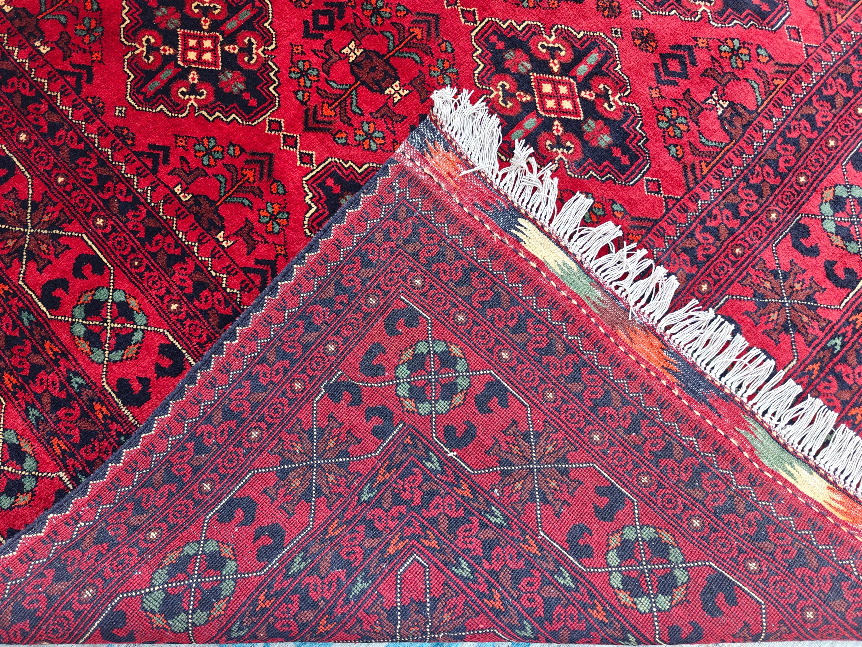 10x14 Ft Khal Mohammadi Bukhara Antique Rug Handwoven Traditional Persian Design, Rug For Living Room, Bedroom Rug 13.9x9.10, Large Rug