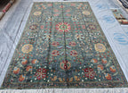 7x10 Floral Chobi Rug, Boho Home Decor, Rug For Living Room, Bedroom Rug, Kitchen Rug, Dining room Rug, Decorative Rug 10.2x6.7, Medium Rug