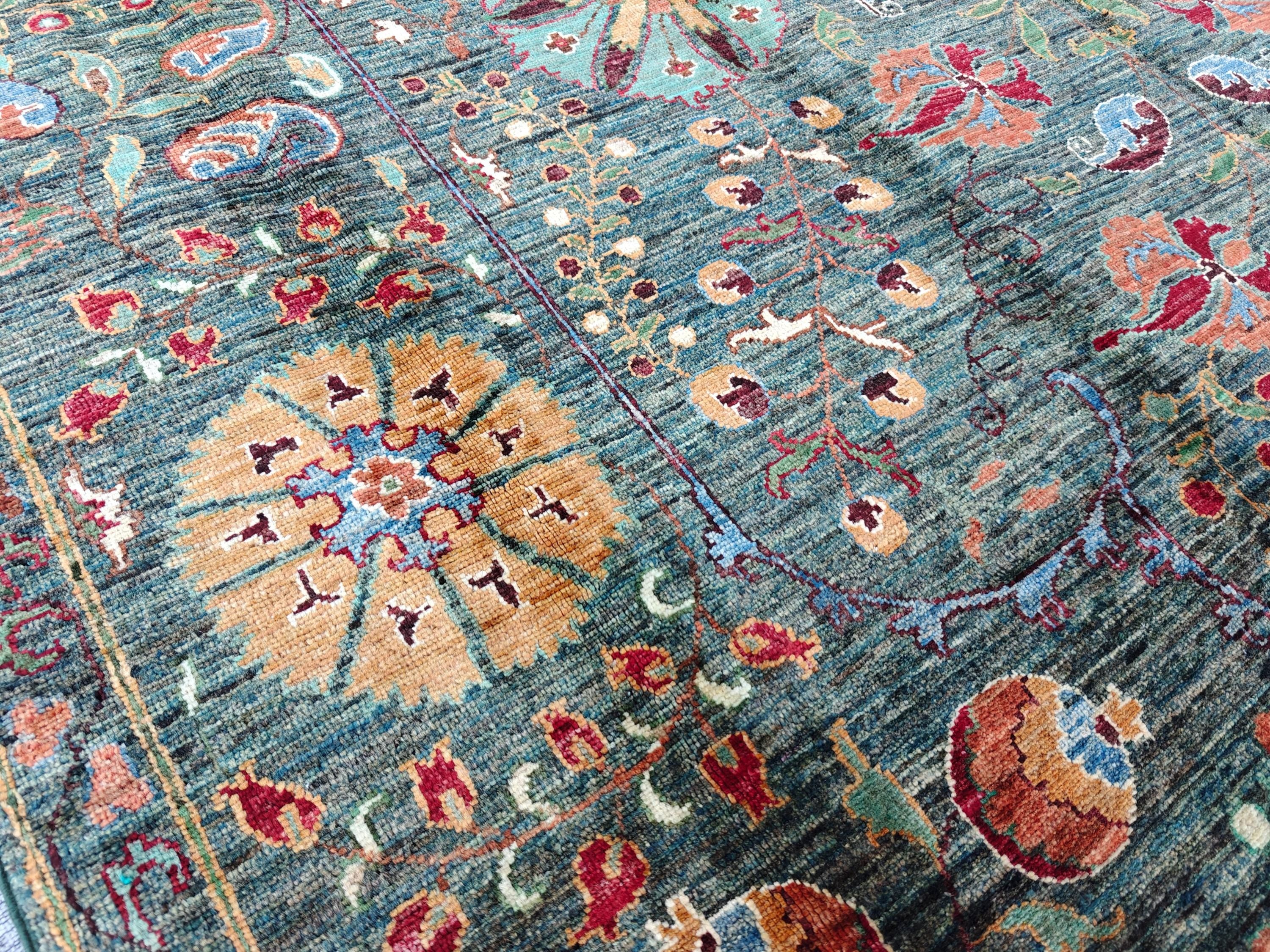 7x10 Floral Chobi Rug, Boho Home Decor, Rug For Living Room, Bedroom Rug, Kitchen Rug, Dining room Rug, Decorative Rug 10.2x6.7, Medium Rug