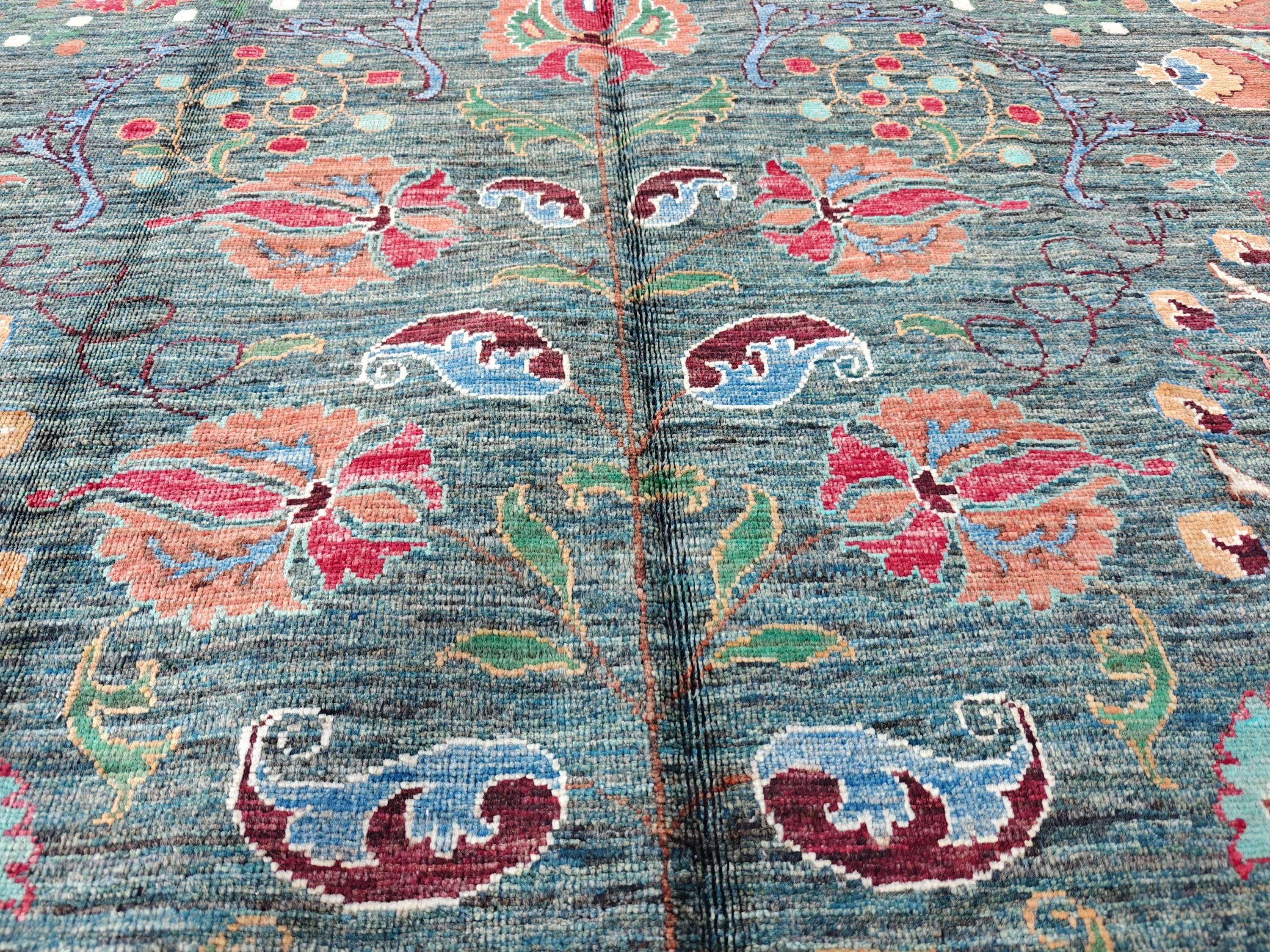 7x10 Floral Chobi Rug, Boho Home Decor, Rug For Living Room, Bedroom Rug, Kitchen Rug, Dining room Rug, Decorative Rug 10.2x6.7, Medium Rug