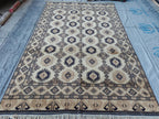 6x10 100% Silk Handmade Tribal Afghan Rug, Rugs For Living Room, Luxuries Rug, Bedroom Rug, Collectible Rug 10.2 x 6.7 ft, Medium Rug