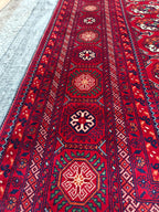 10x13 Beljik Ahal Gul Afghan Handmade Large Area Rug, Rug for Living Room, Rugs For Bedroom, Luxurious Rug One Of a Kind Rug, 13.2 x 9.11 ft