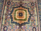 6x8 Handmade Mamluk Rug Afghan Wool Carpet, Unique Geometric Design, Traditional Vintage Area Rug, Rug For Living Room 8.3x5.8ft, Medium Rug