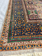 6x8 Handmade Mamluk Rug Afghan Wool Carpet, Unique Geometric Design, Traditional Vintage Area Rug, Rug For Living Room 8.3x5.8ft, Medium Rug