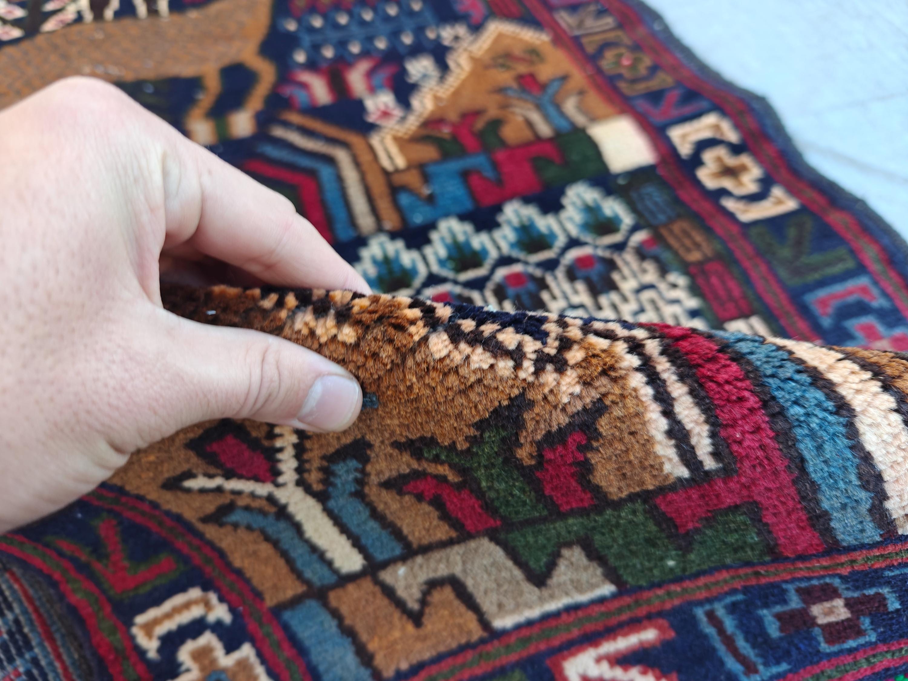 Vintage Baluchi Runner Rug 9.4x2.9 ft - Handmade Afghan Wool Carpet, Bohemian Hallway Decor, Tribal Area Rug, Rustic Floor Runner
