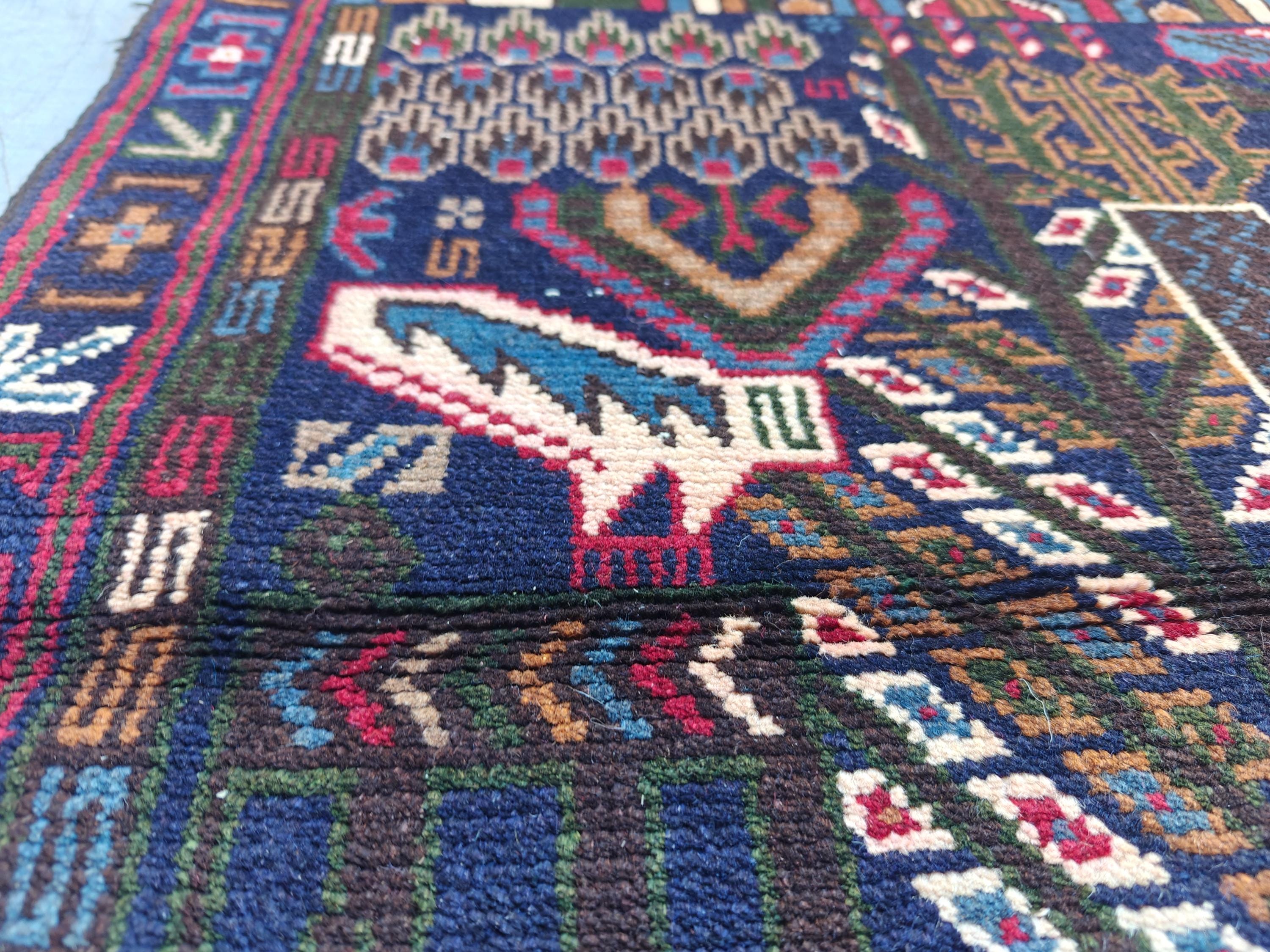 Vintage Baluchi Runner Rug 9.4x2.9 ft - Handmade Afghan Wool Carpet, Bohemian Hallway Decor, Tribal Area Rug, Rustic Floor Runner