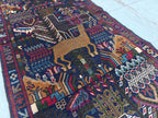 Vintage Baluchi Runner Rug 9.4x2.9 ft - Handmade Afghan Wool Carpet, Bohemian Hallway Decor, Tribal Area Rug, Rustic Floor Runner