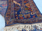 Vintage Baluchi Runner Rug 10.4x2.4 ft - Handwoven Afghan Wool Carpet - Tribal Narrow Hallway Rug - Bohemian Home Decor, Farm House Rug