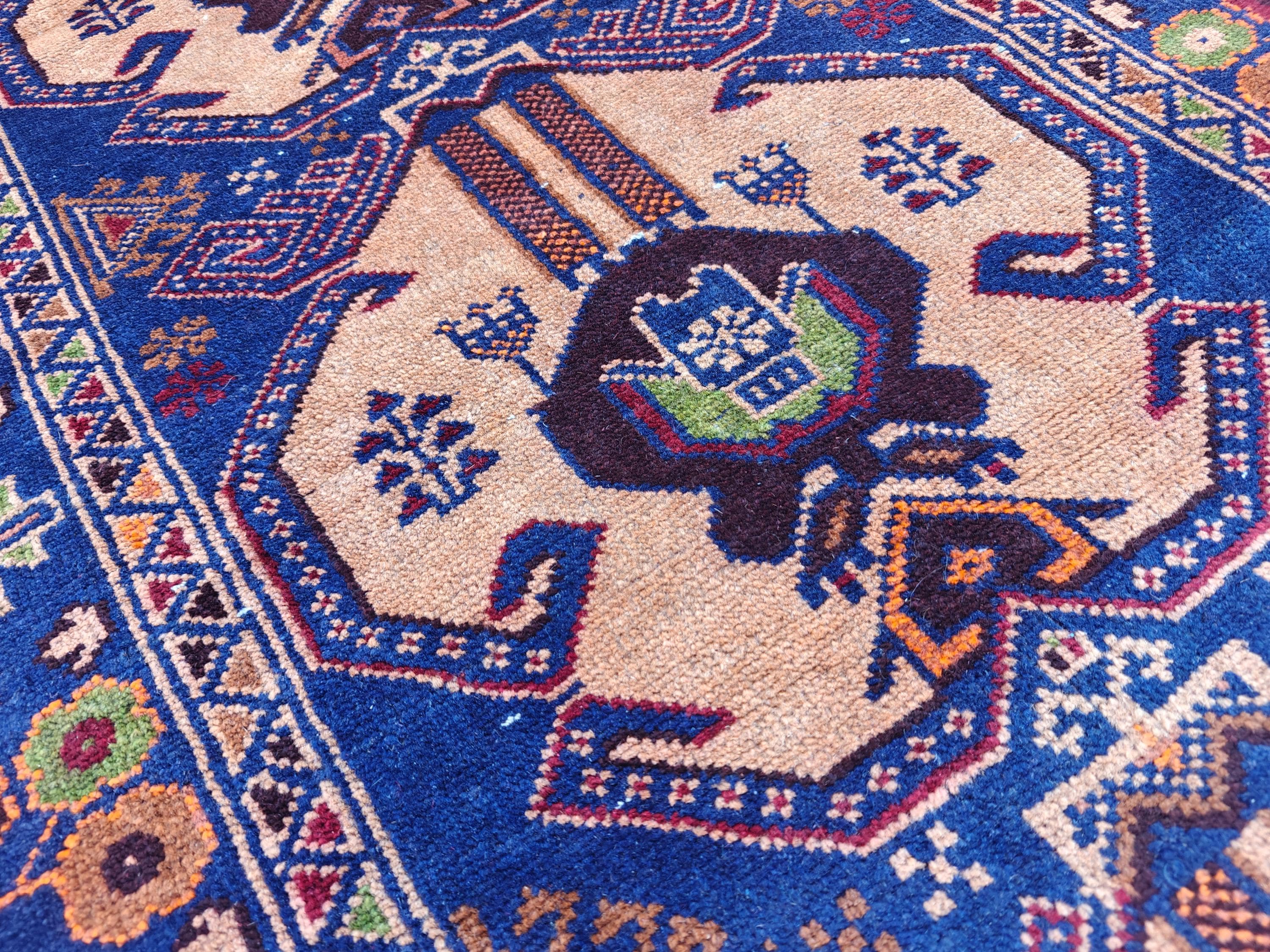 Vintage Baluchi Runner Rug 10.4x2.4 ft - Handwoven Afghan Wool Carpet - Tribal Narrow Hallway Rug - Bohemian Home Decor, Farm House Rug